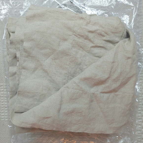 Quince 100% Linen Toffee Fitted Sheet & 2 Pillowcases! Cal. King (861) - Picture 8 of 11